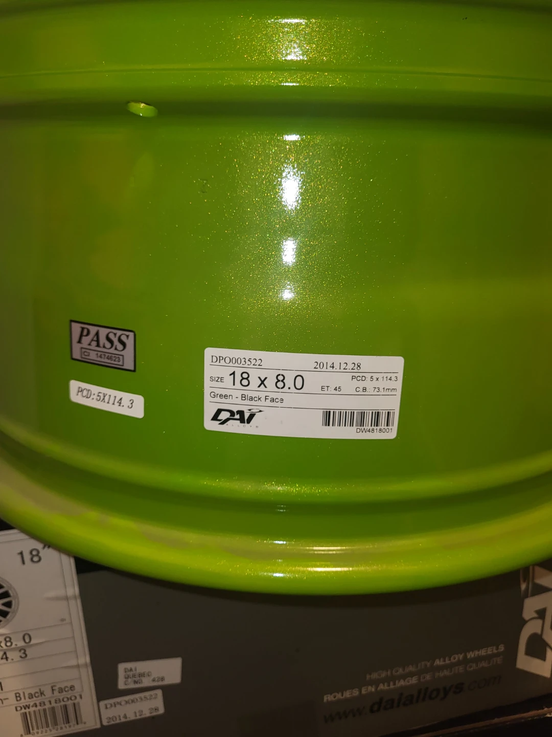 DAI Alloys Autobahn 18x8.0 Green - Black Face Alloy Wheels - photo 2