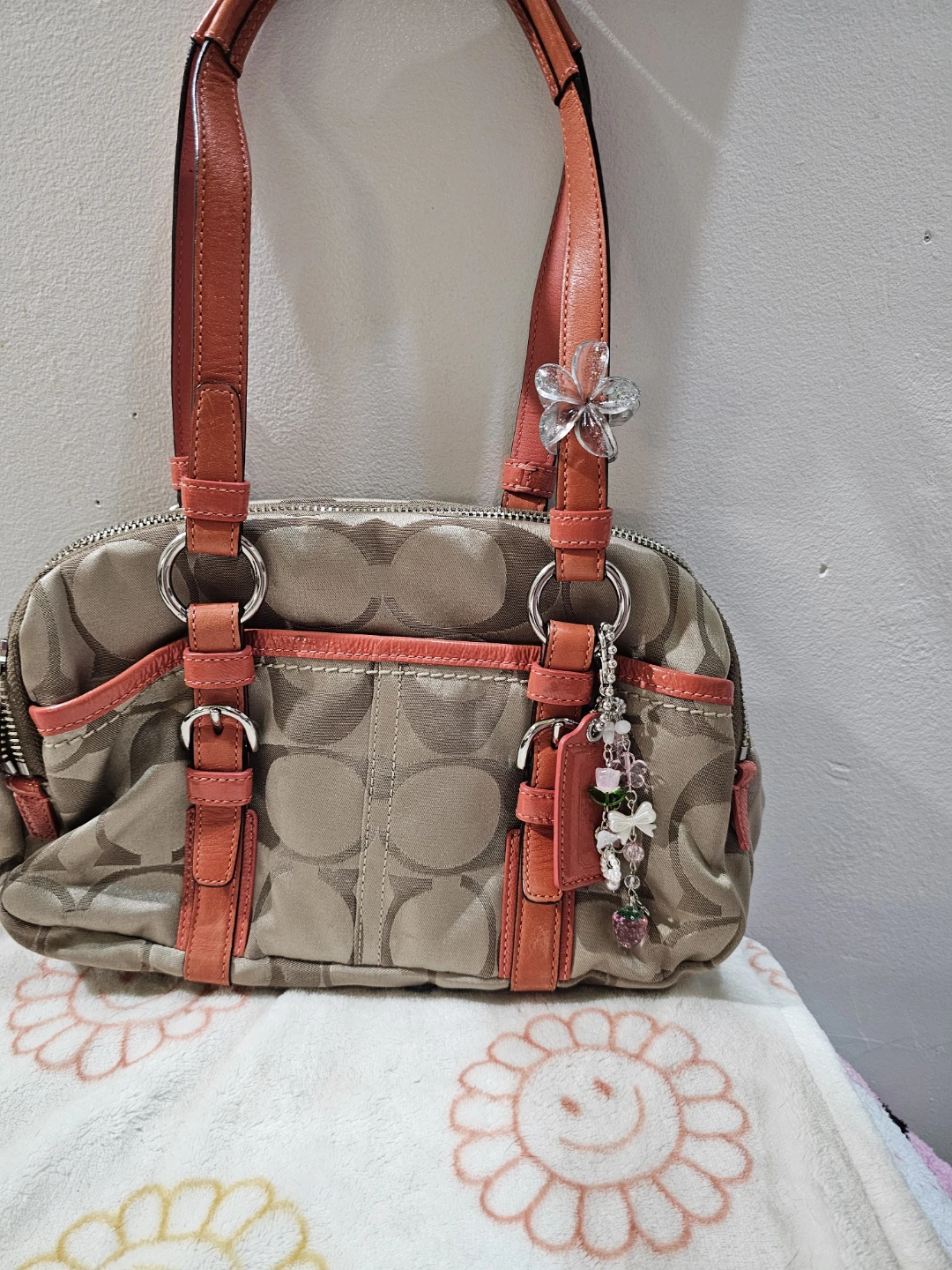 Coach Signature C Monogram Satchel Purse