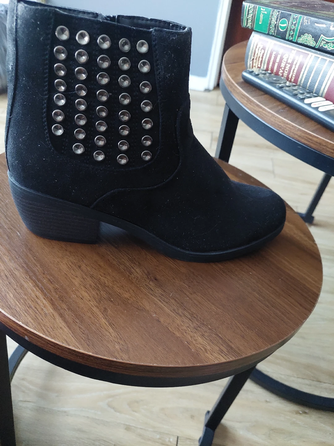Black Studded Ankle Boots
