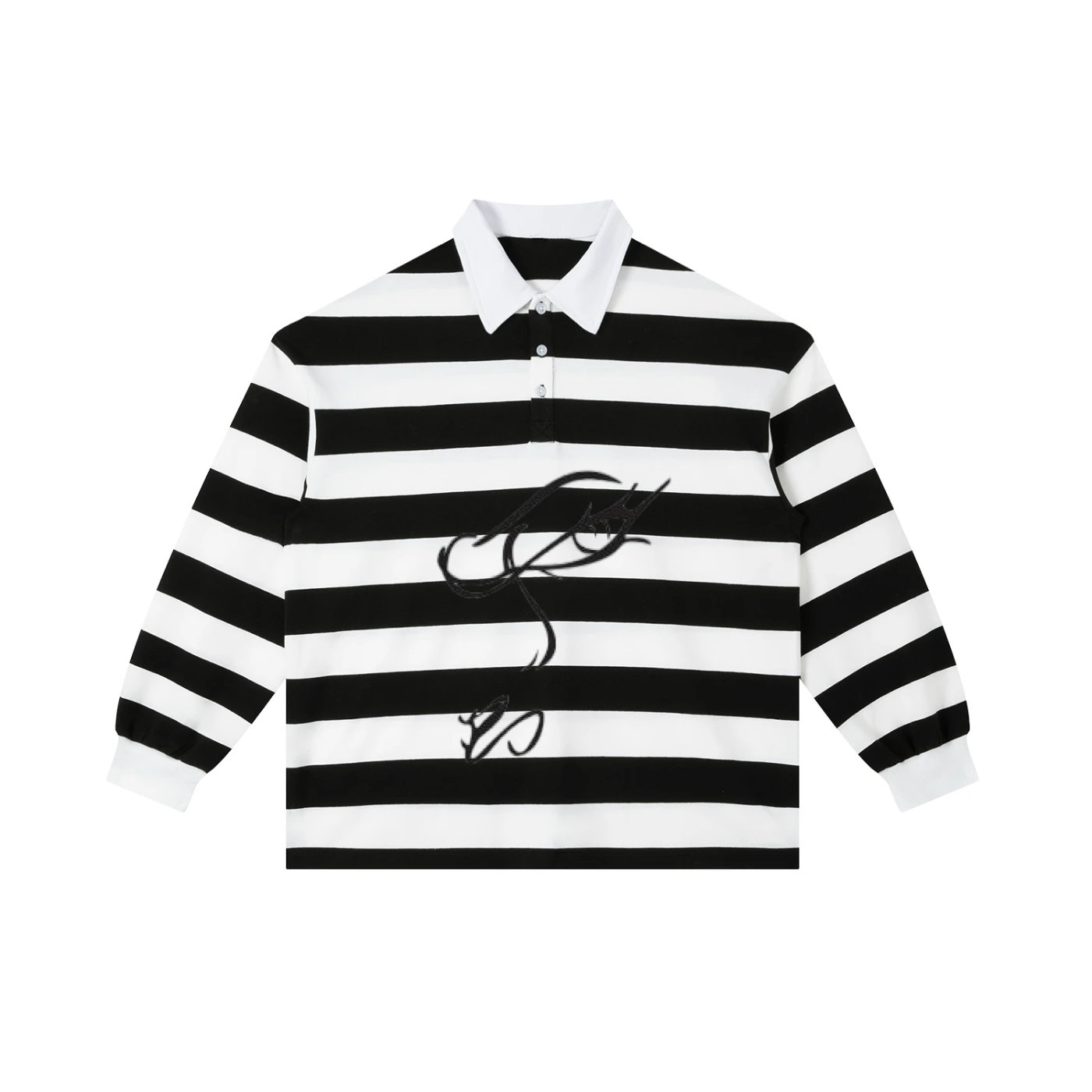 Prettyeyes Couture Striped Long Sleeve Rugby Shirt - photo 2
