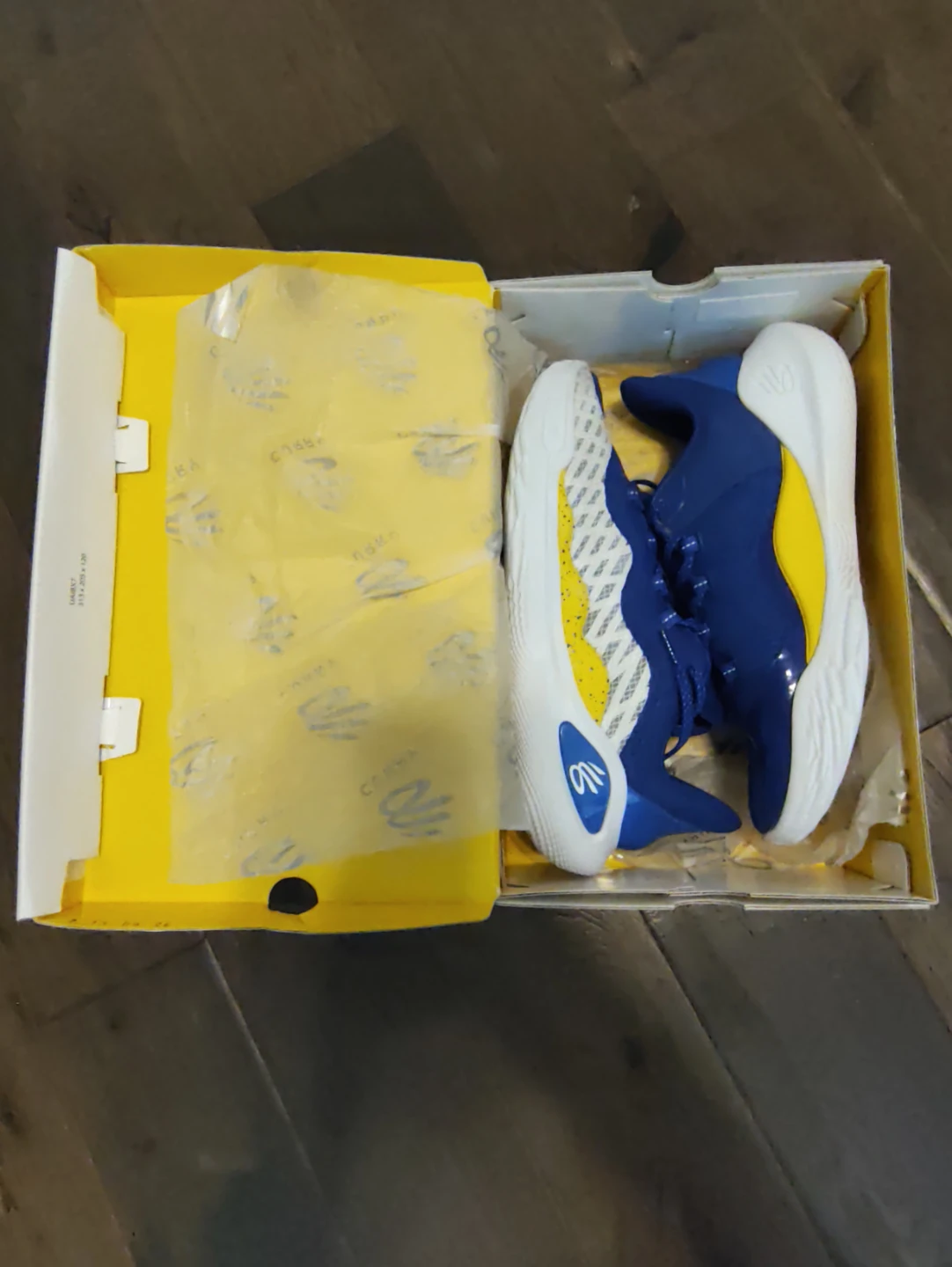 Under Armour Curry 11 Basketball Shoes Blue/Yellow - photo 3