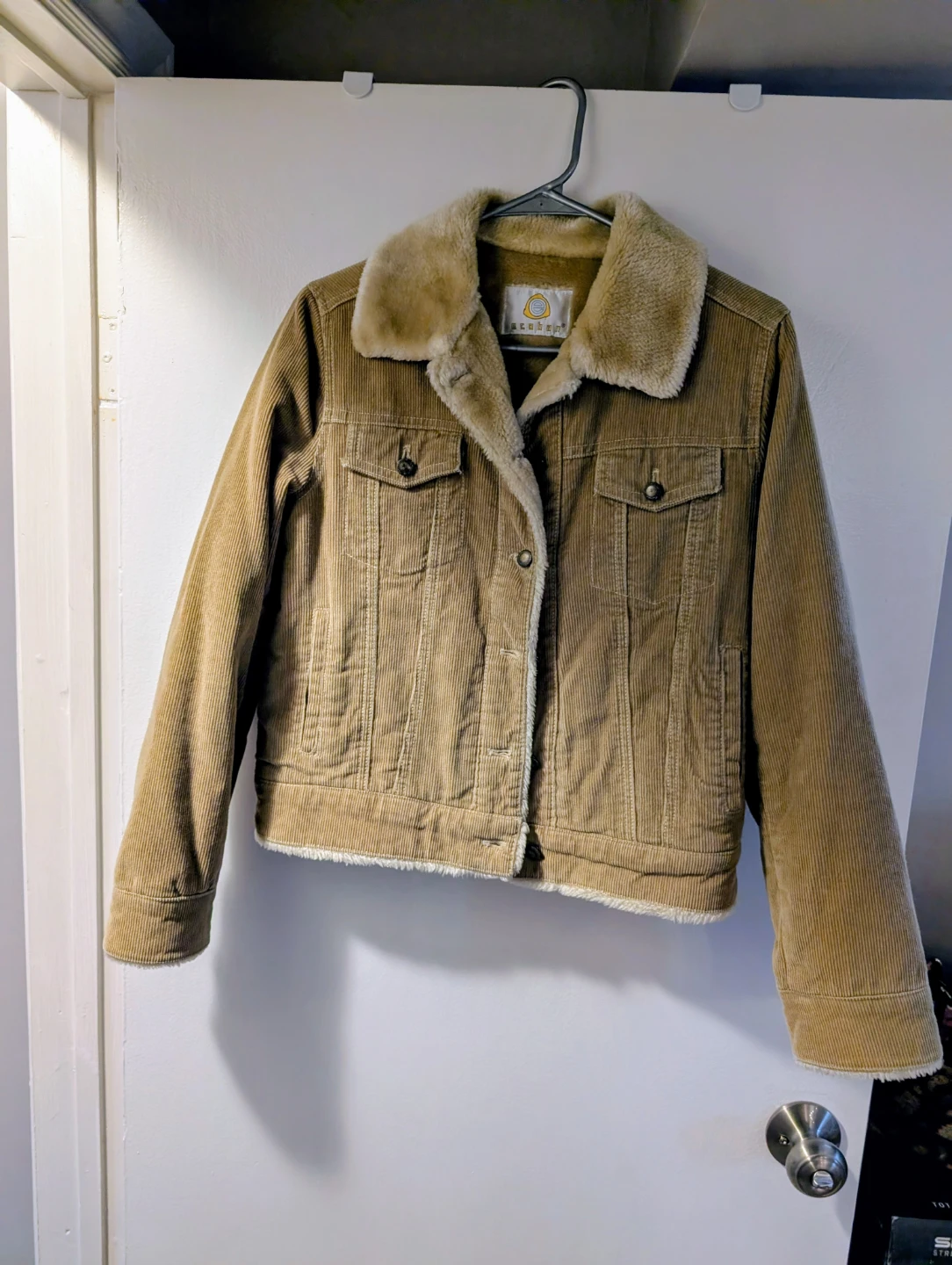 Brown Corduroy Sherpa Lined Jacket