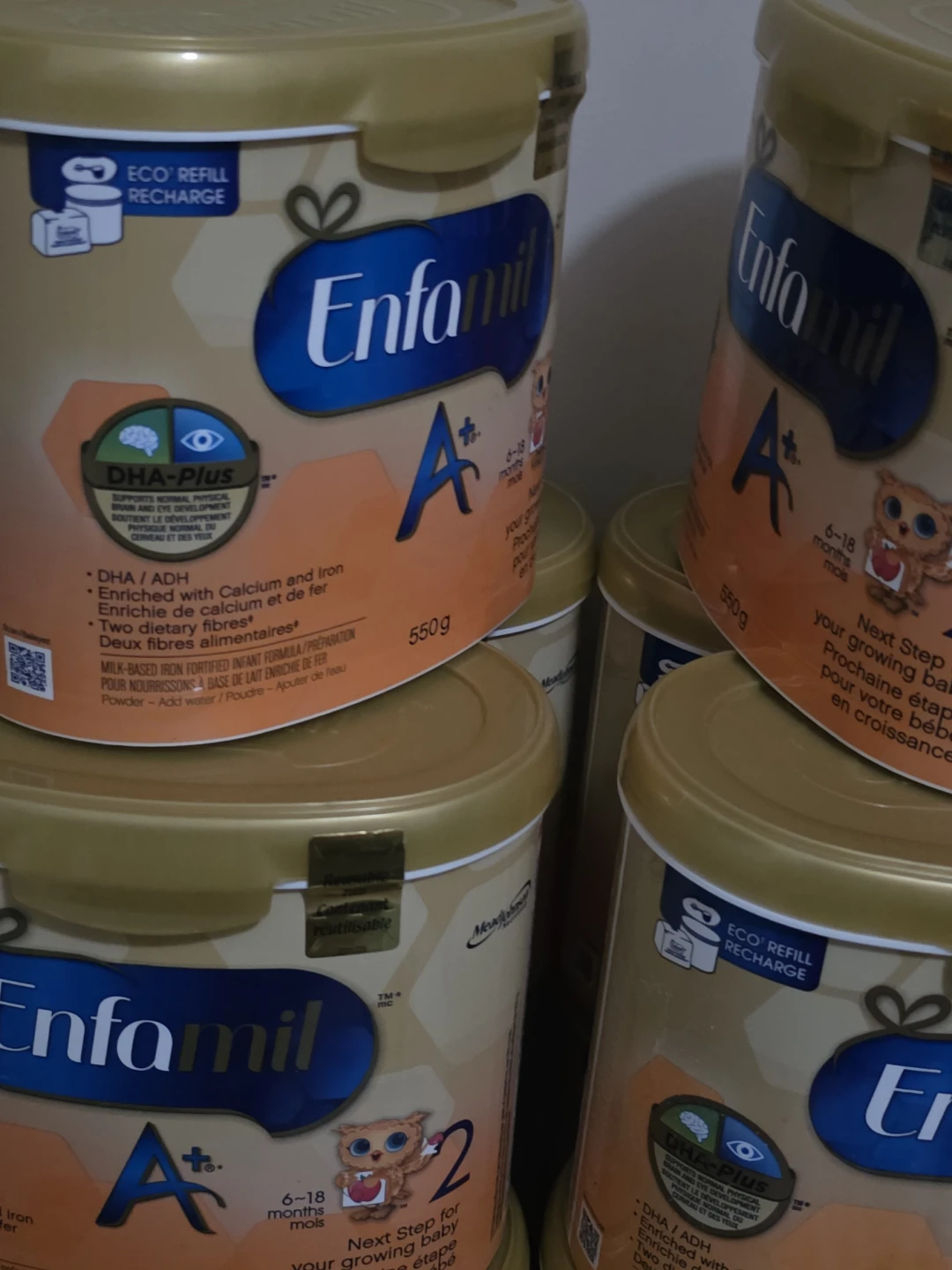 Enfamil A+ 2 Baby Formula 6-18 Months 550g (5 Cans)