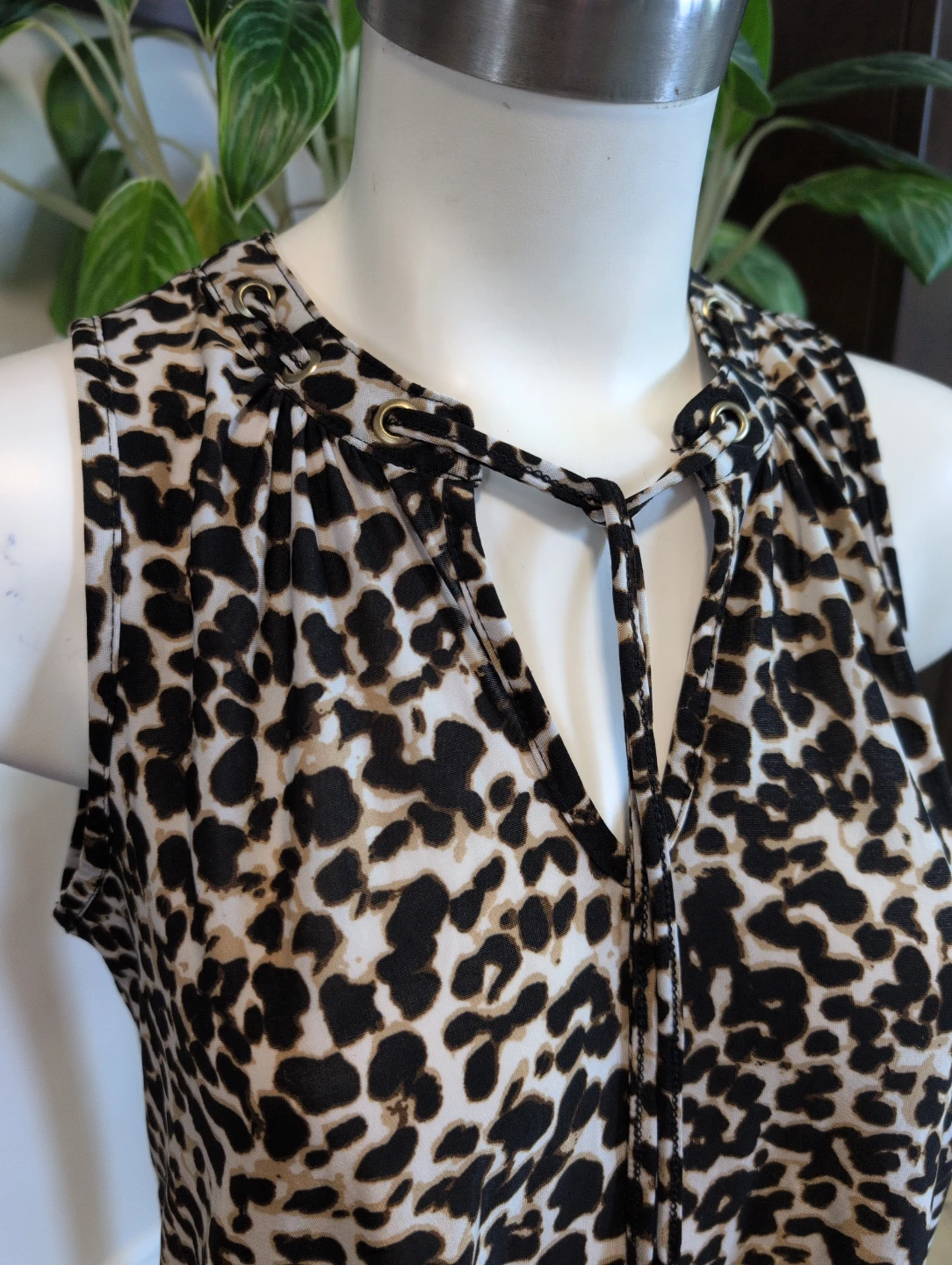 Lily Morgan Sleeveless Leopard Print Top - Size S/P - photo 4