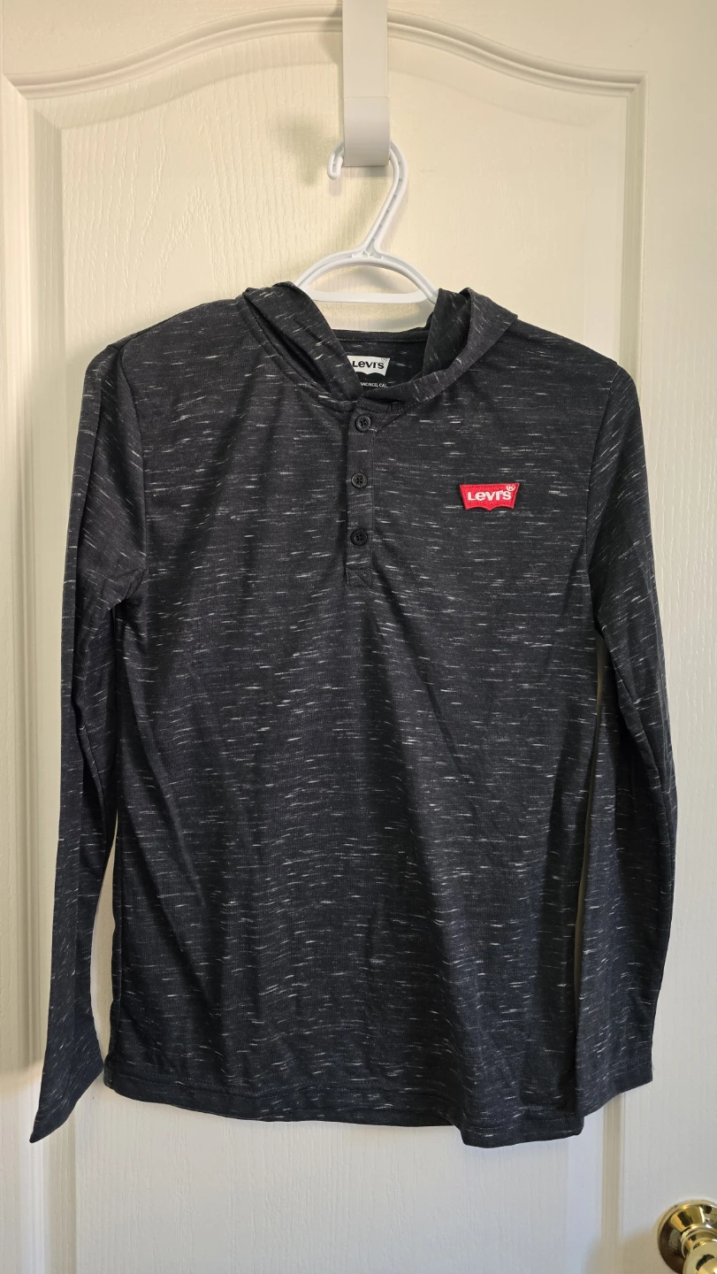 2 NEW Levi's Boys Hooded Henley Shirt XL/TG 14/16Y - photo 2
