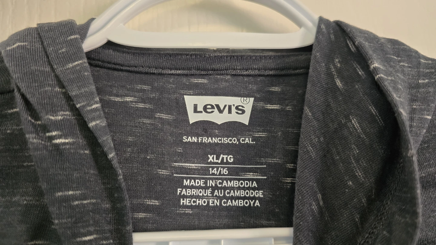 2 NEW Levi's Boys Hooded Henley Shirt XL/TG 14/16Y - photo 3