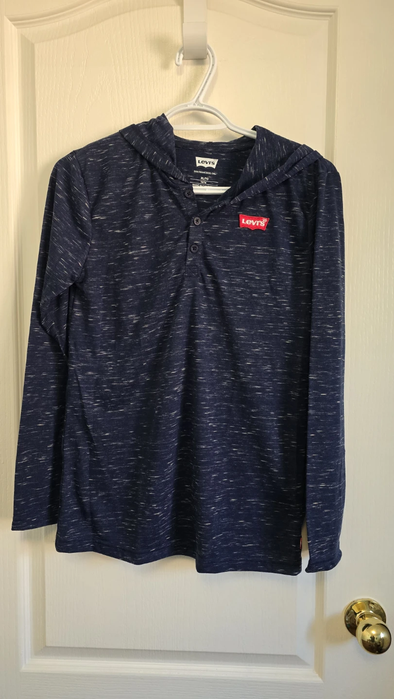 2 NEW Levi's Boys Hooded Henley Shirt XL/TG 14/16Y - photo 4