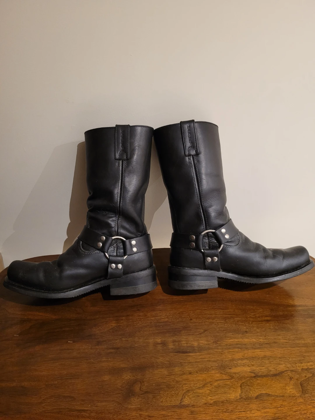 Black Leather Harley-Davidson Motorcycle Boots. - photo 3