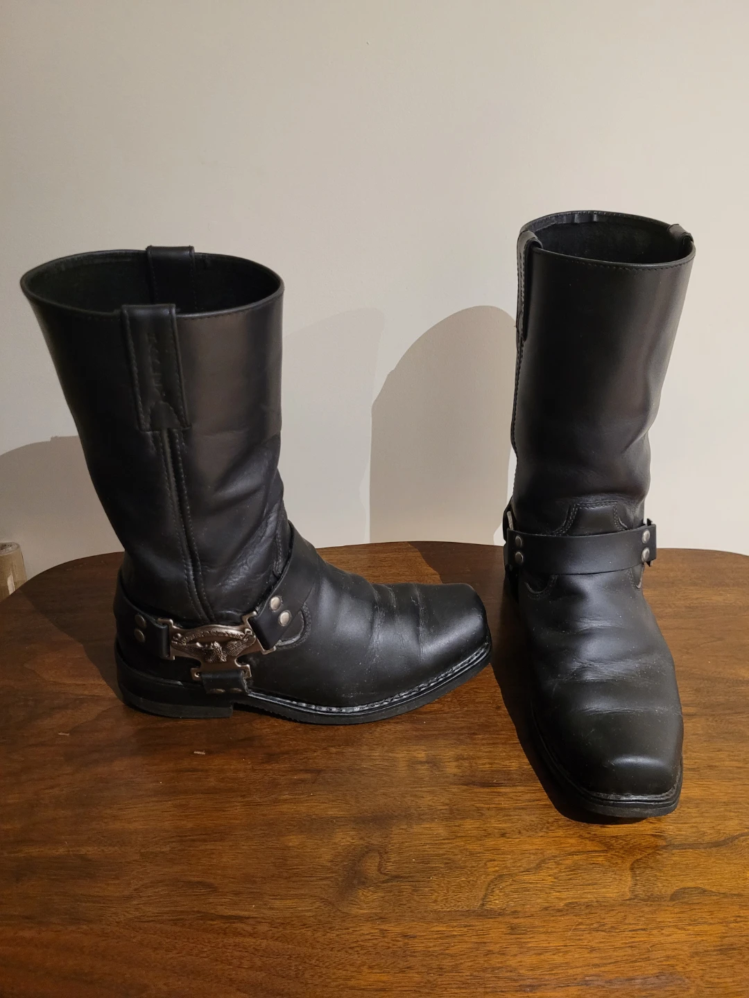 Black Leather Harley-Davidson Motorcycle Boots. - photo 5