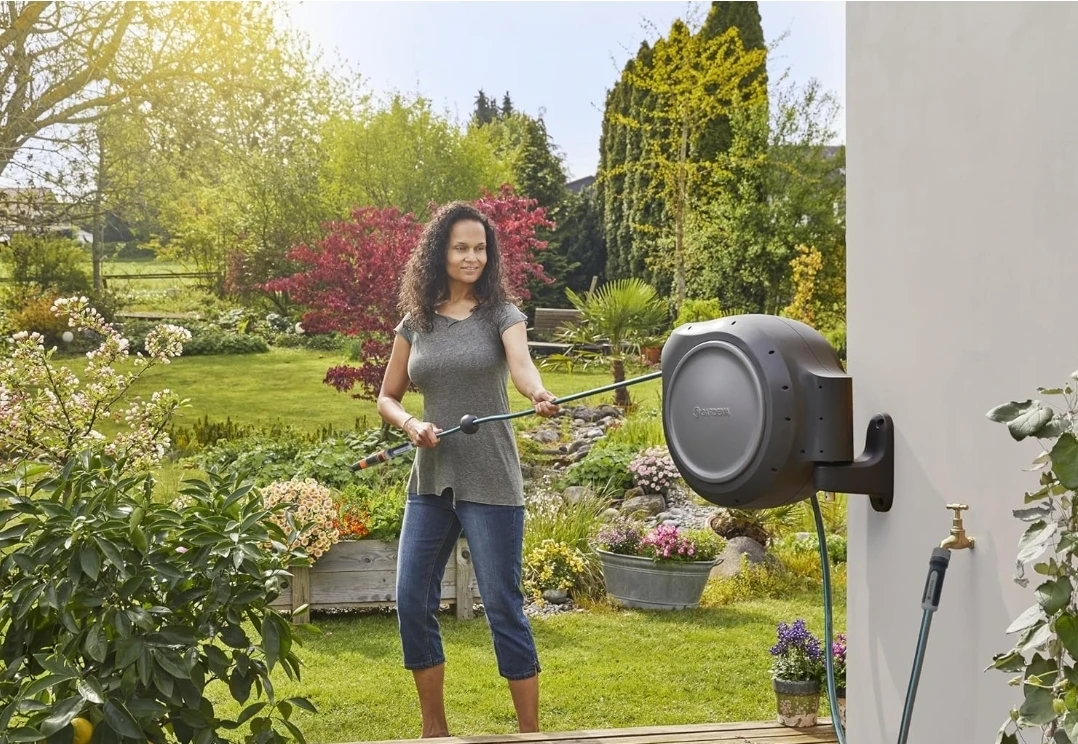 GARDENA Retractable Garden Hose Reel 75' x 1/2" with Nozzle - photo 3