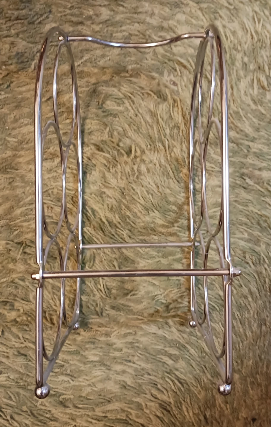 Chrome Metal Wine Rack Holder - photo 3