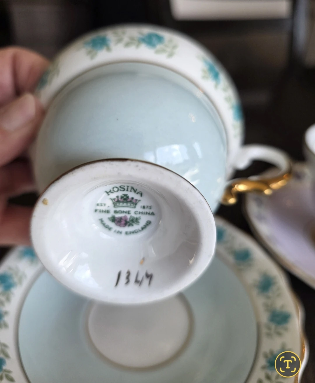 2 vintage Teacups with saucers - photo 5