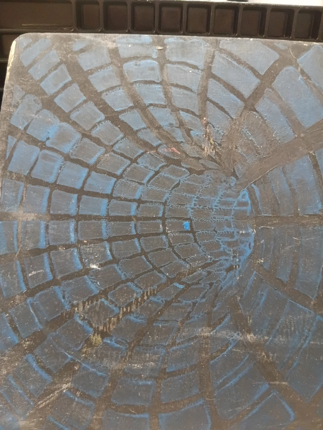 Painted Black and Blue Tunnel Design Board