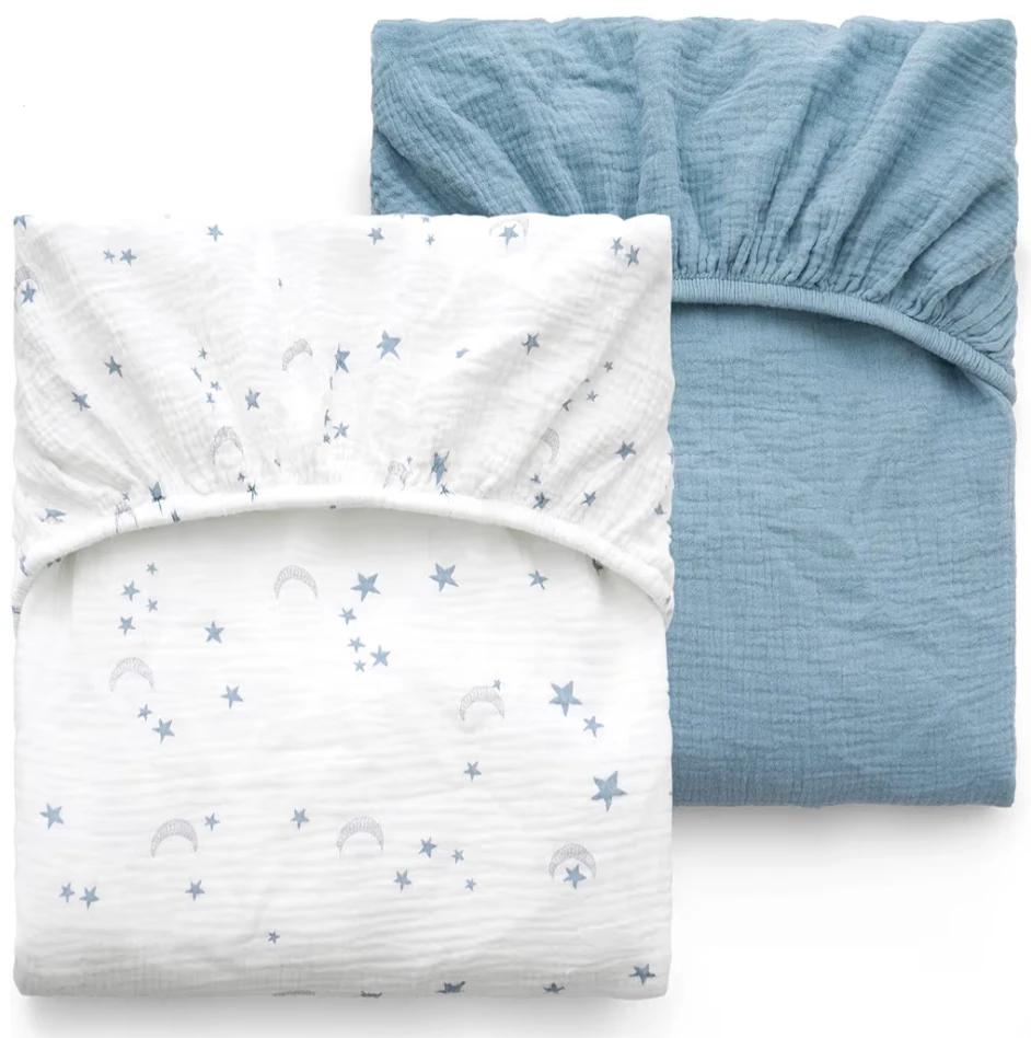 Momcozy Muslin Fitted Crib Sheets (Qty: 2) - Never used - photo 2
