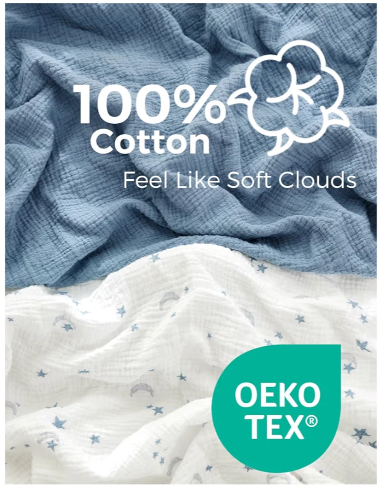 Momcozy Muslin Fitted Crib Sheets (Qty: 2) - Never used - photo 4