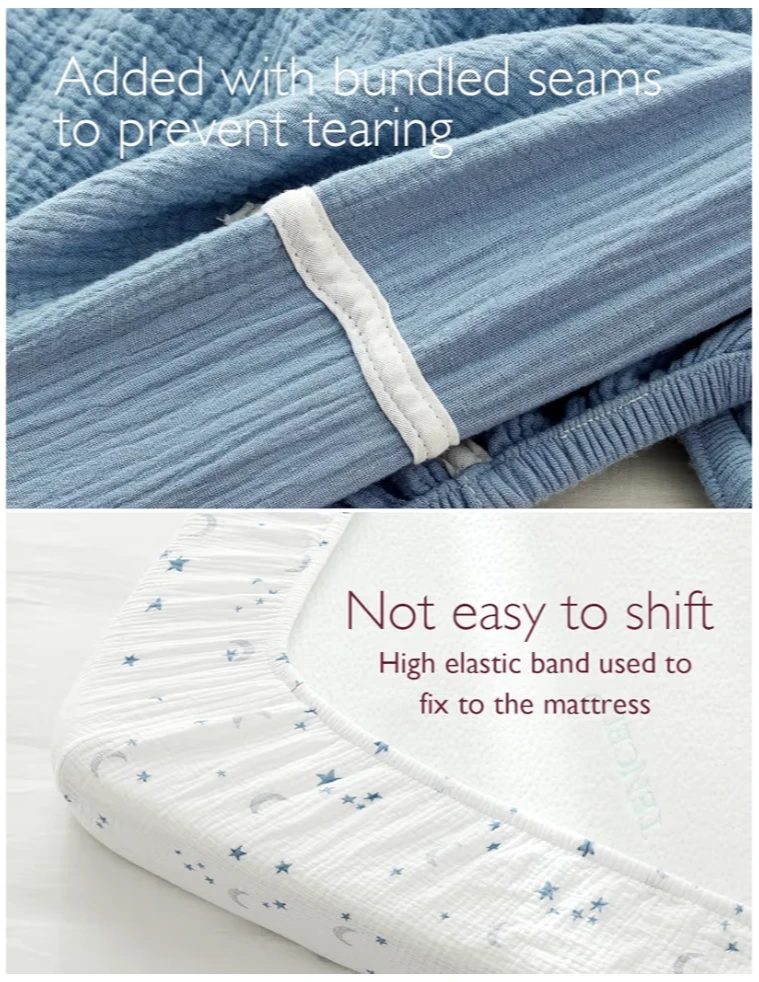 Momcozy Muslin Fitted Crib Sheets (Qty: 2) - Never used - photo 5