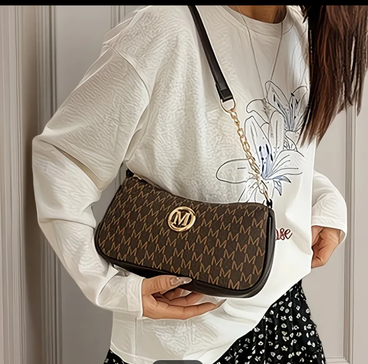 Vintage Monogram Shoulder Bag - Coffee Brown - photo 2