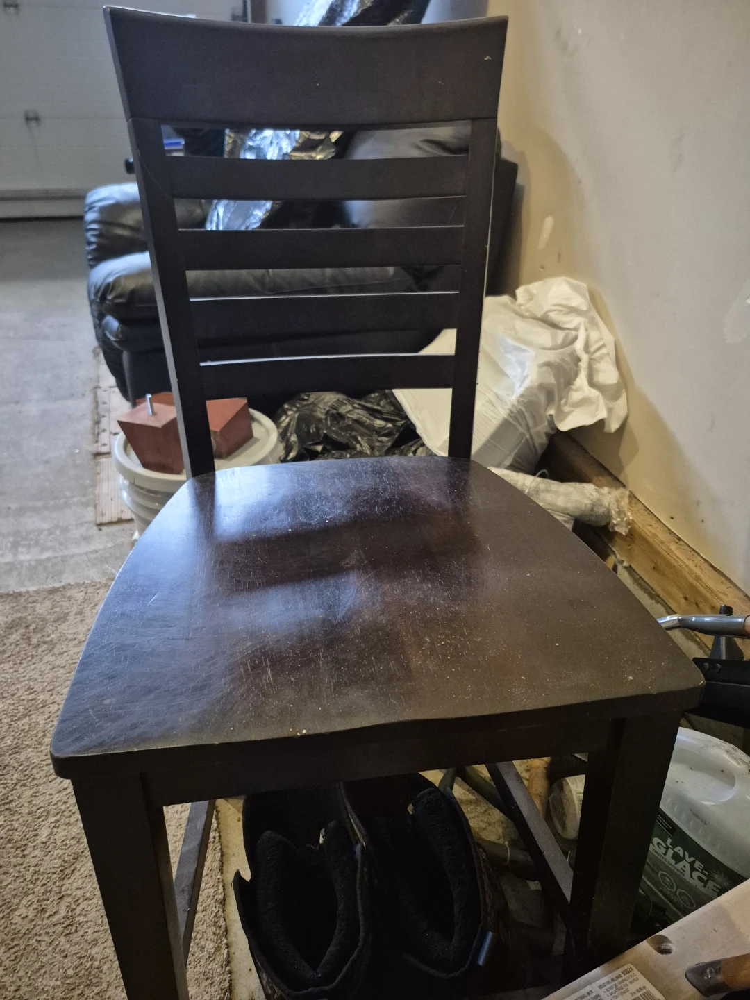 Dark Brown Wooden Dining Chair
