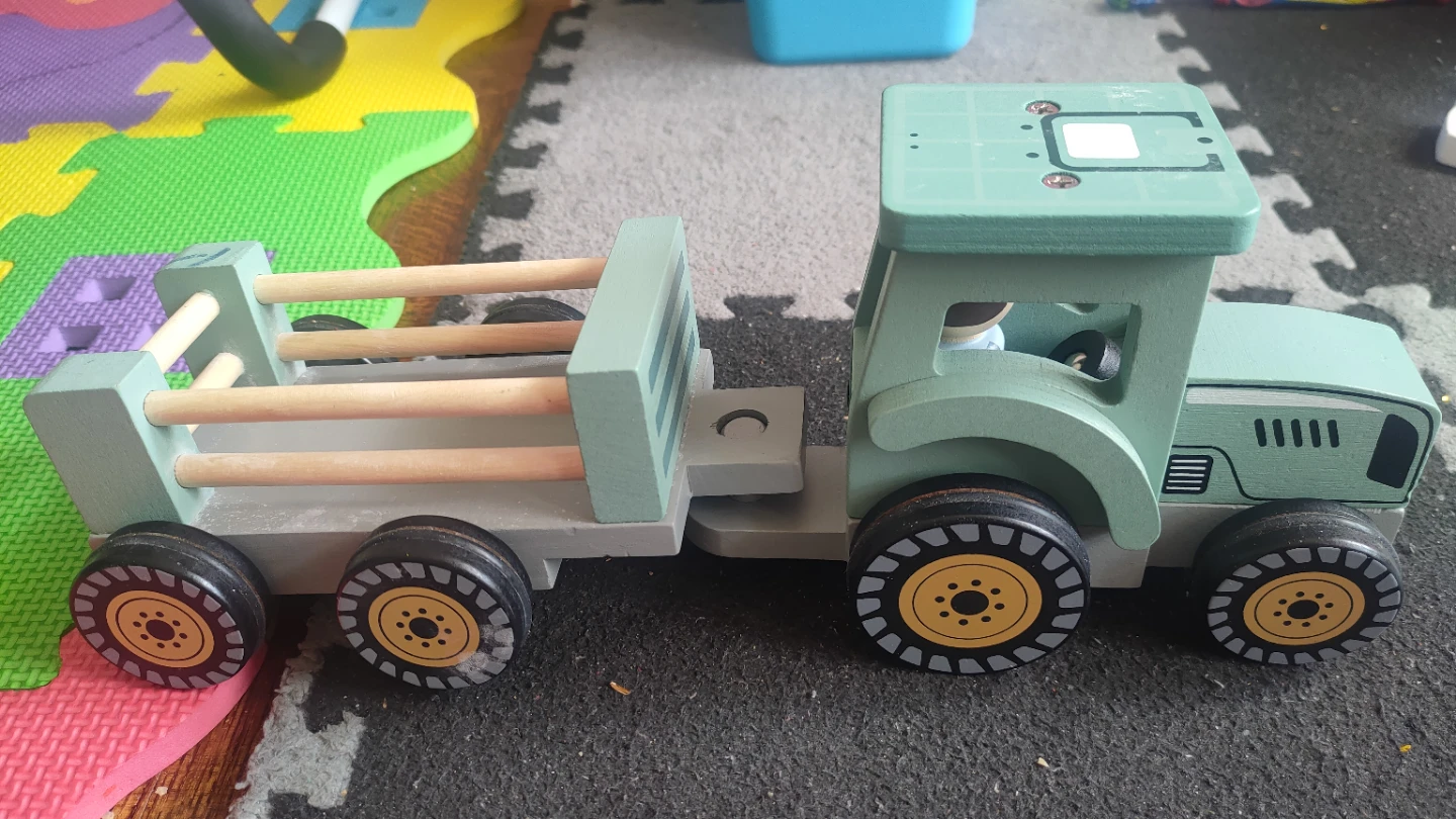 Wooden Toy Tractor and Trailer - photo 3