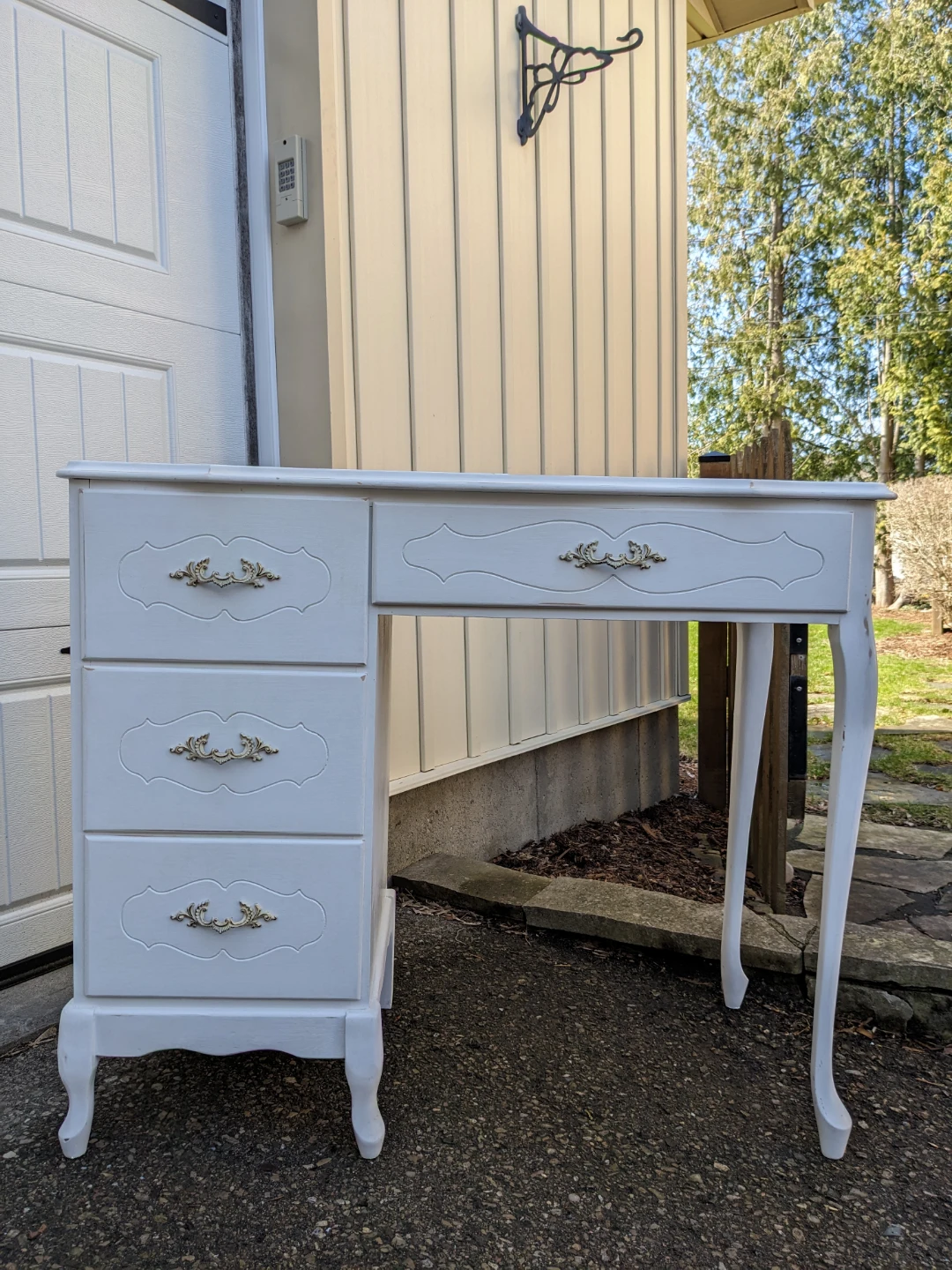 French Provincial Desk in Solid Wood