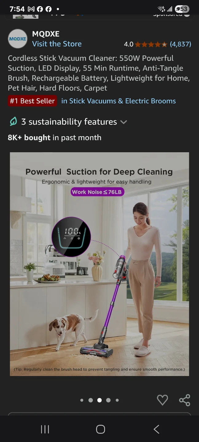 MQDXE Cordless Stick Vacuum Cleaner - photo 3