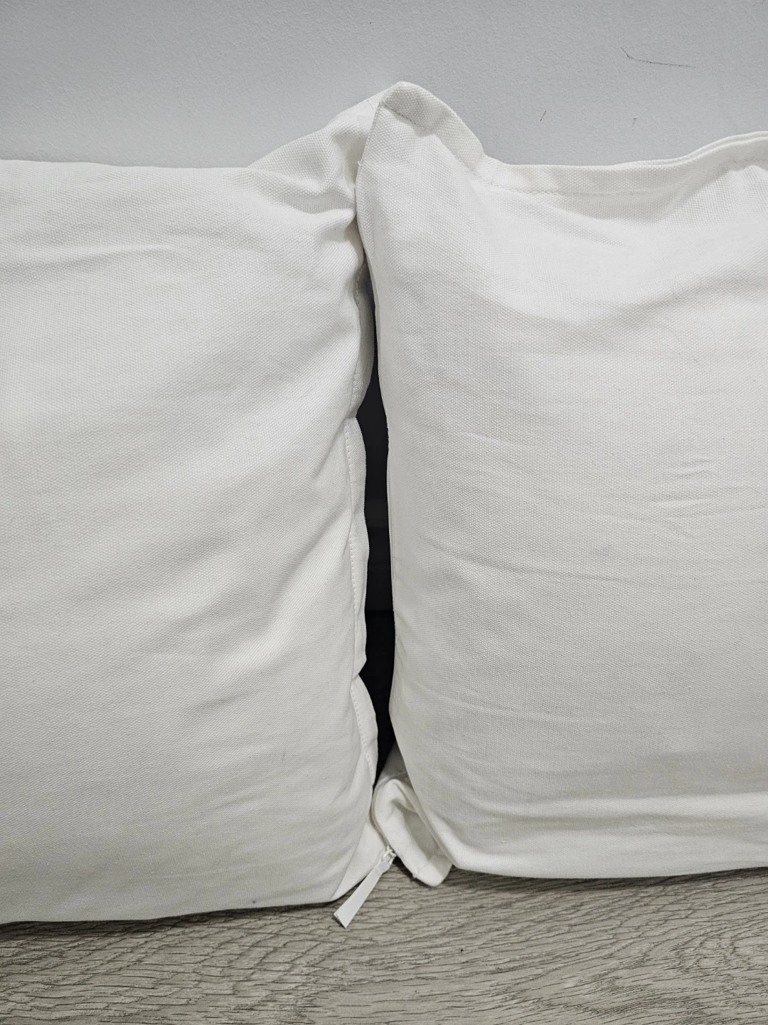 Two White Ikea Cushions with Cover - photo 2