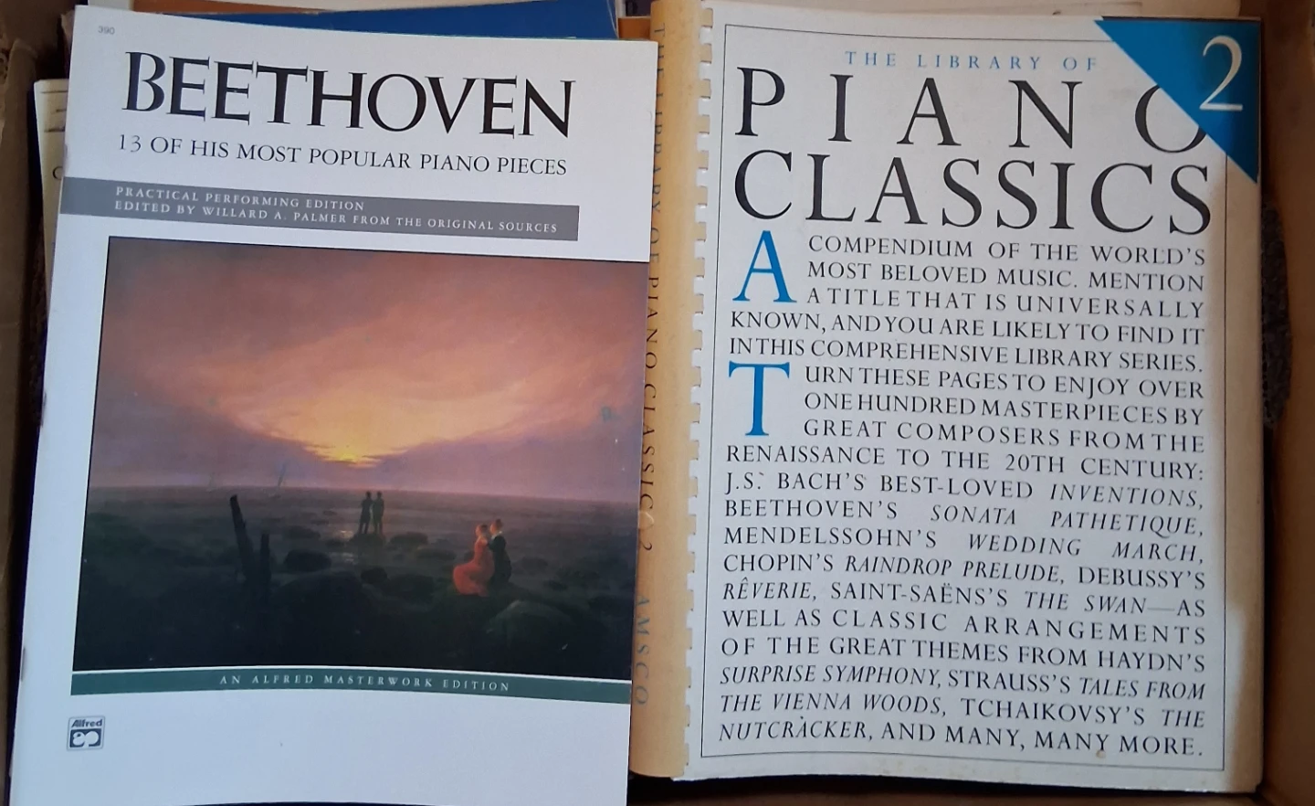 Music books for piano