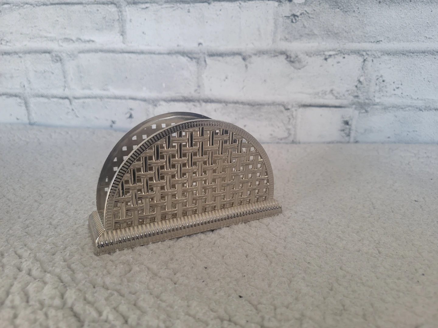 Silver Tone Napkin Holder