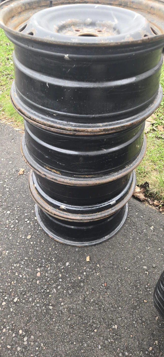 Set of 4 Black Steel Rims 18 inch