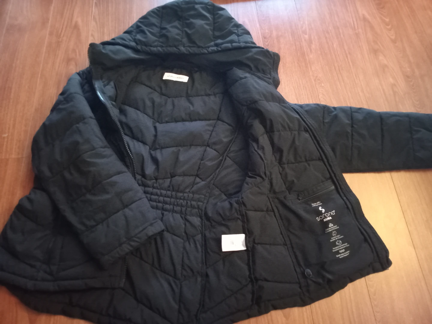 Calvin Klein Women's Black Puffer Jacket with Hood - photo 2