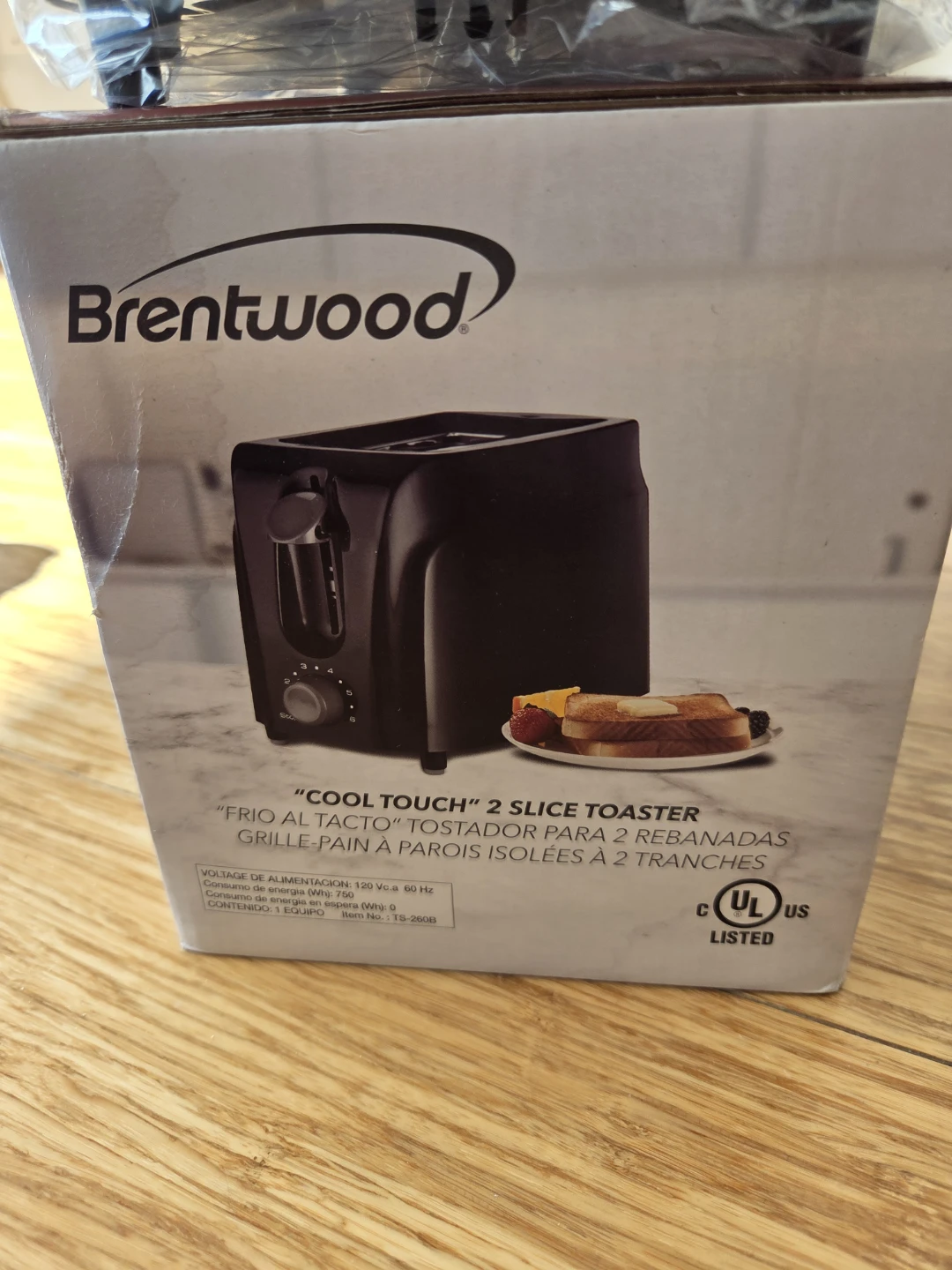 BNIB Brentwood Cool Touch 2 Slice Toaster TS-260B