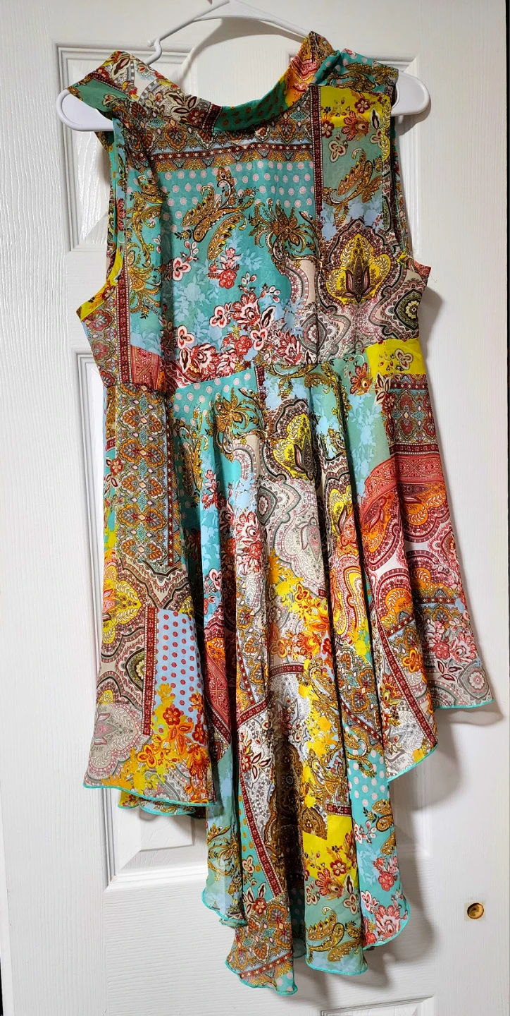 Cha Cha Vente Women's Boho Print Tie Neck Shirt - photo 2