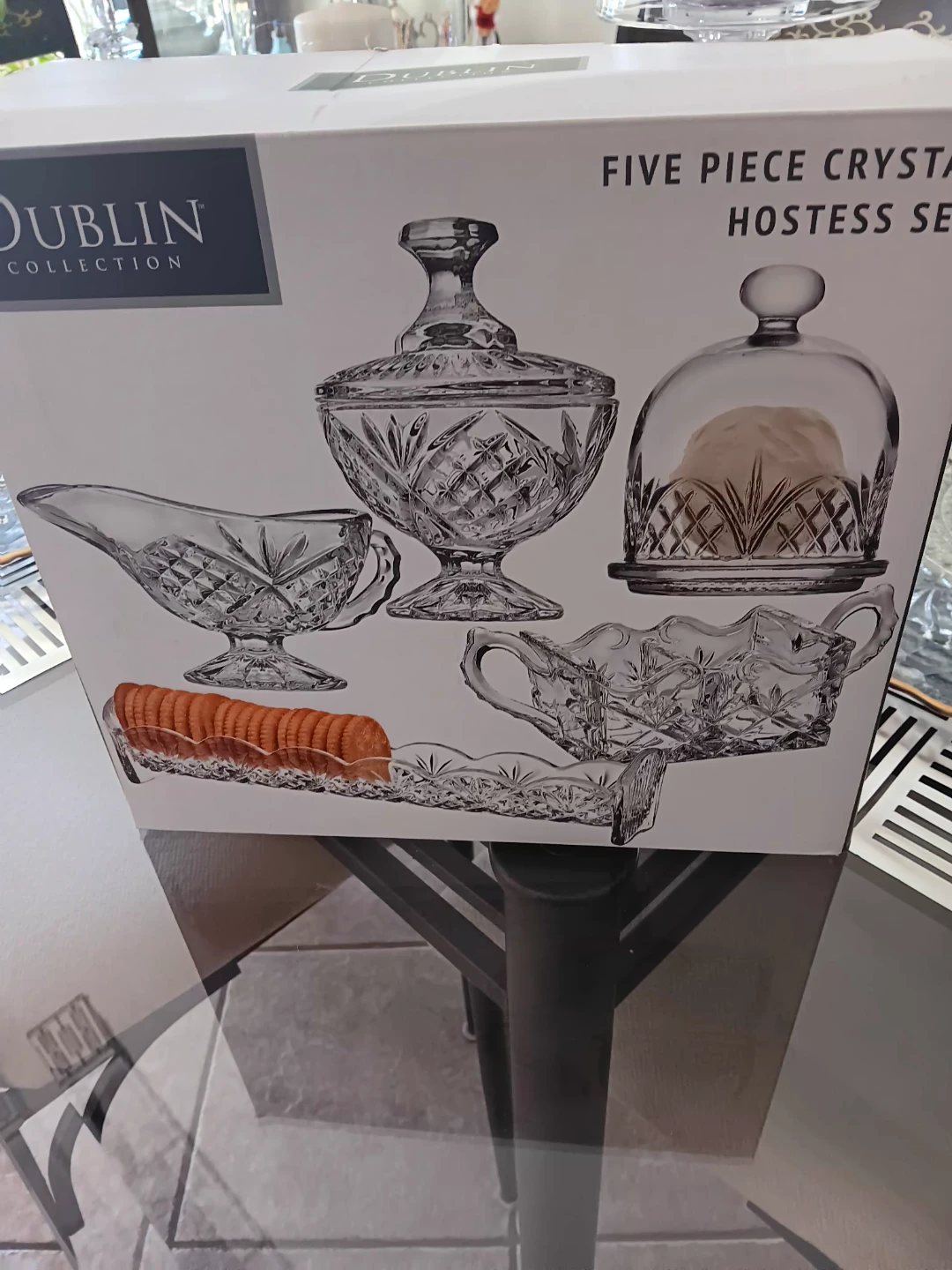 Dublin Collection 5 Piece Crystal Hostess Set