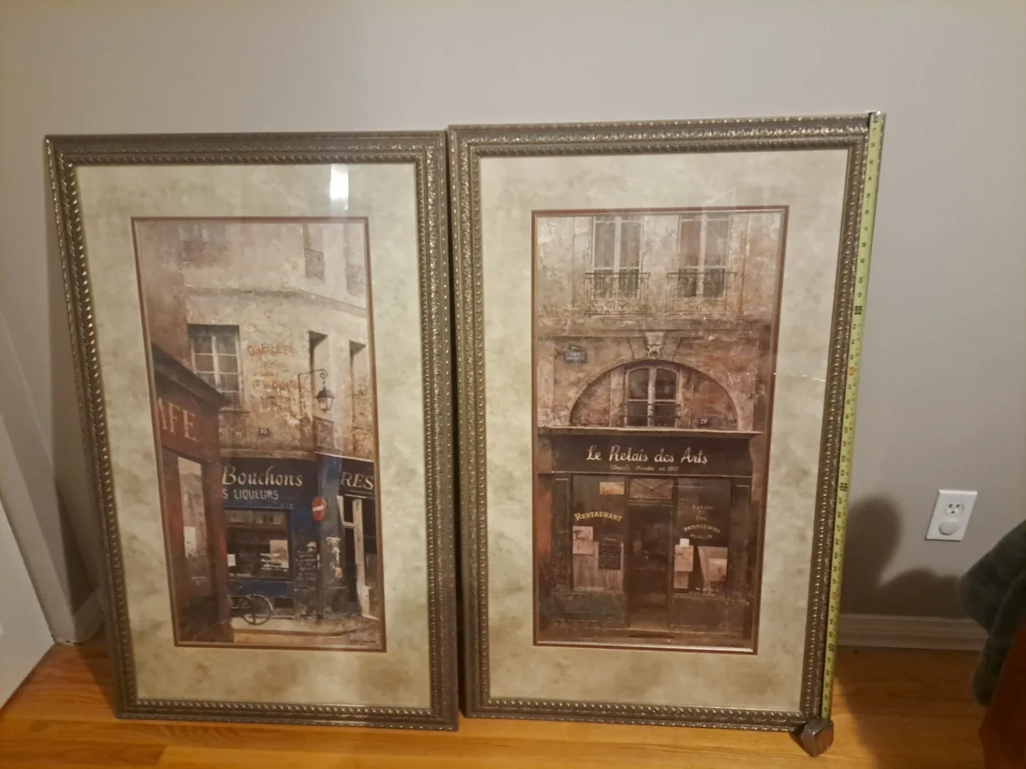 Set of 2 Framed Parisian Street Scene Art Prints