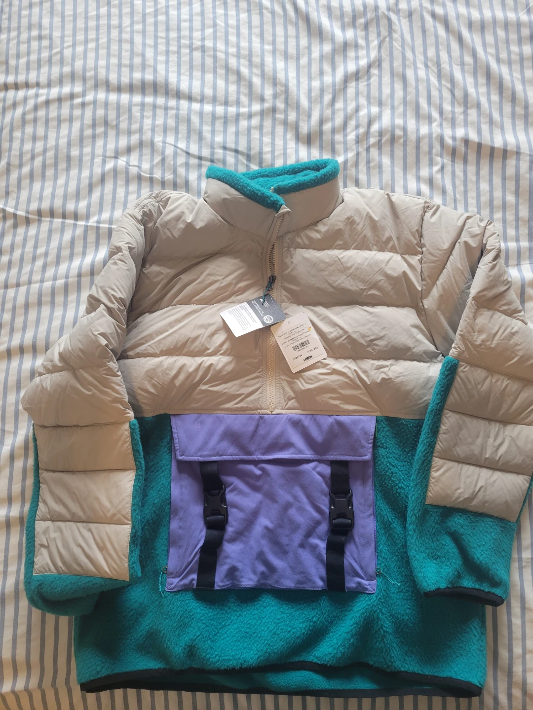 Classic Unisex Quilted Berber Fleece Pullover -  Brand New