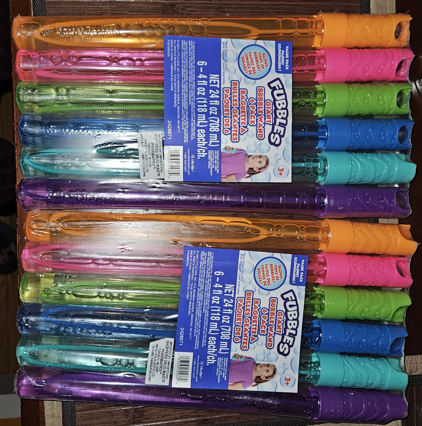 Fubbles Giant Bubble Wand - 12 wands in total