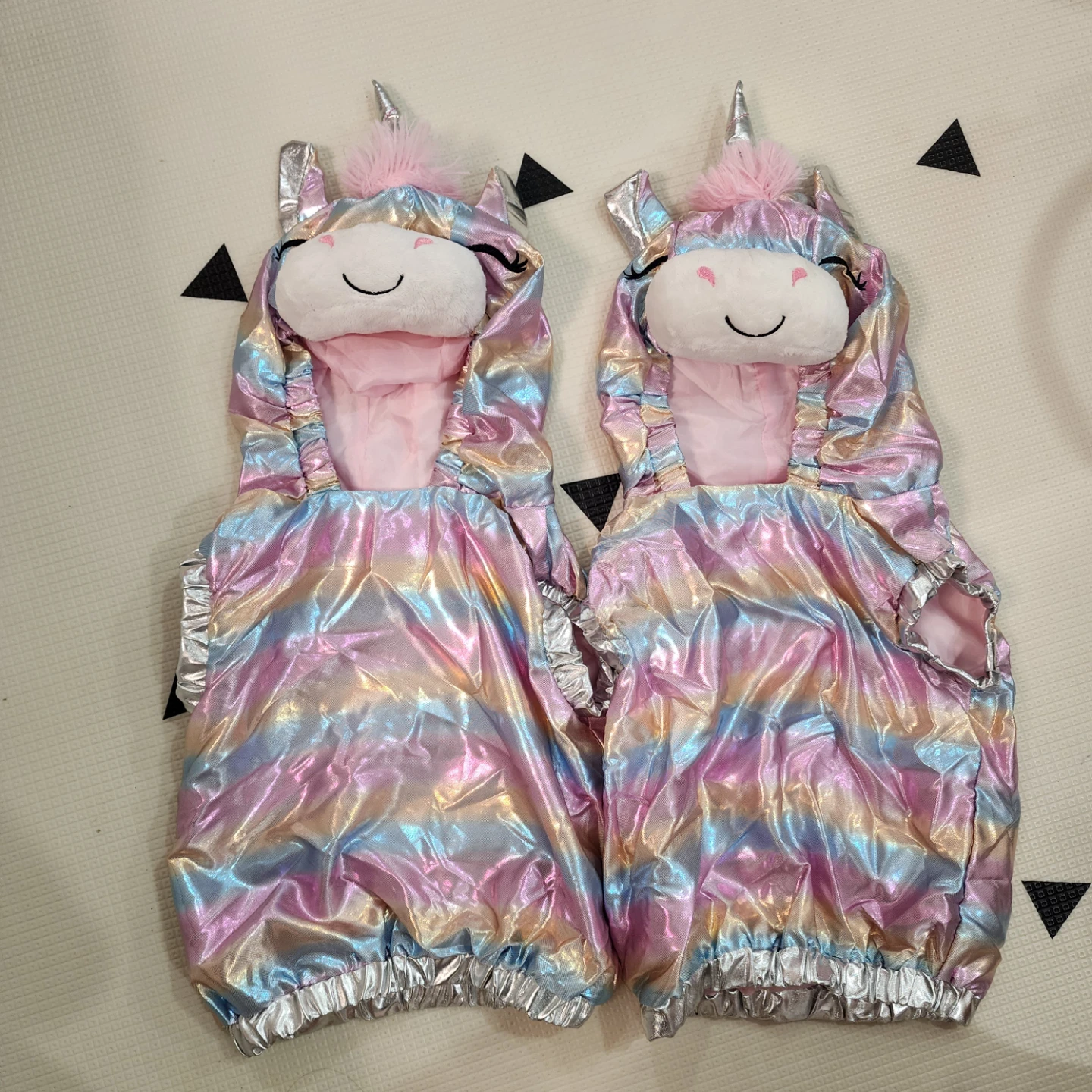 2 toddler Unicorn Costumes Hooded