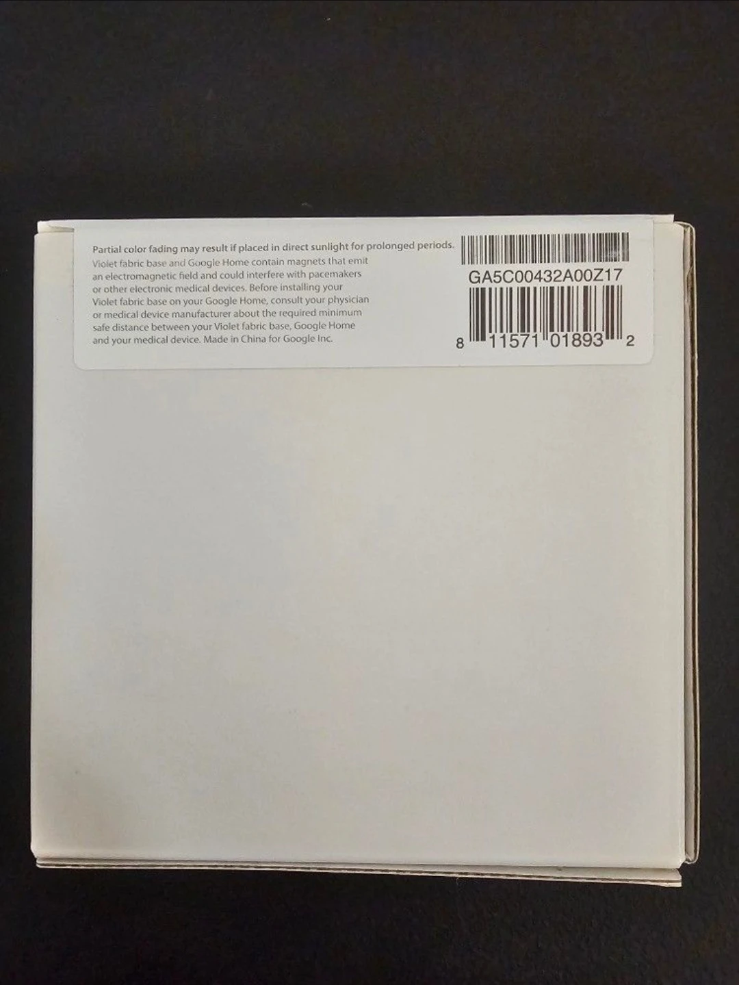 BRAND NEW FACTORY SEALED GOOGLE HOME BASE ONLY- (VIOLET) - photo 4
