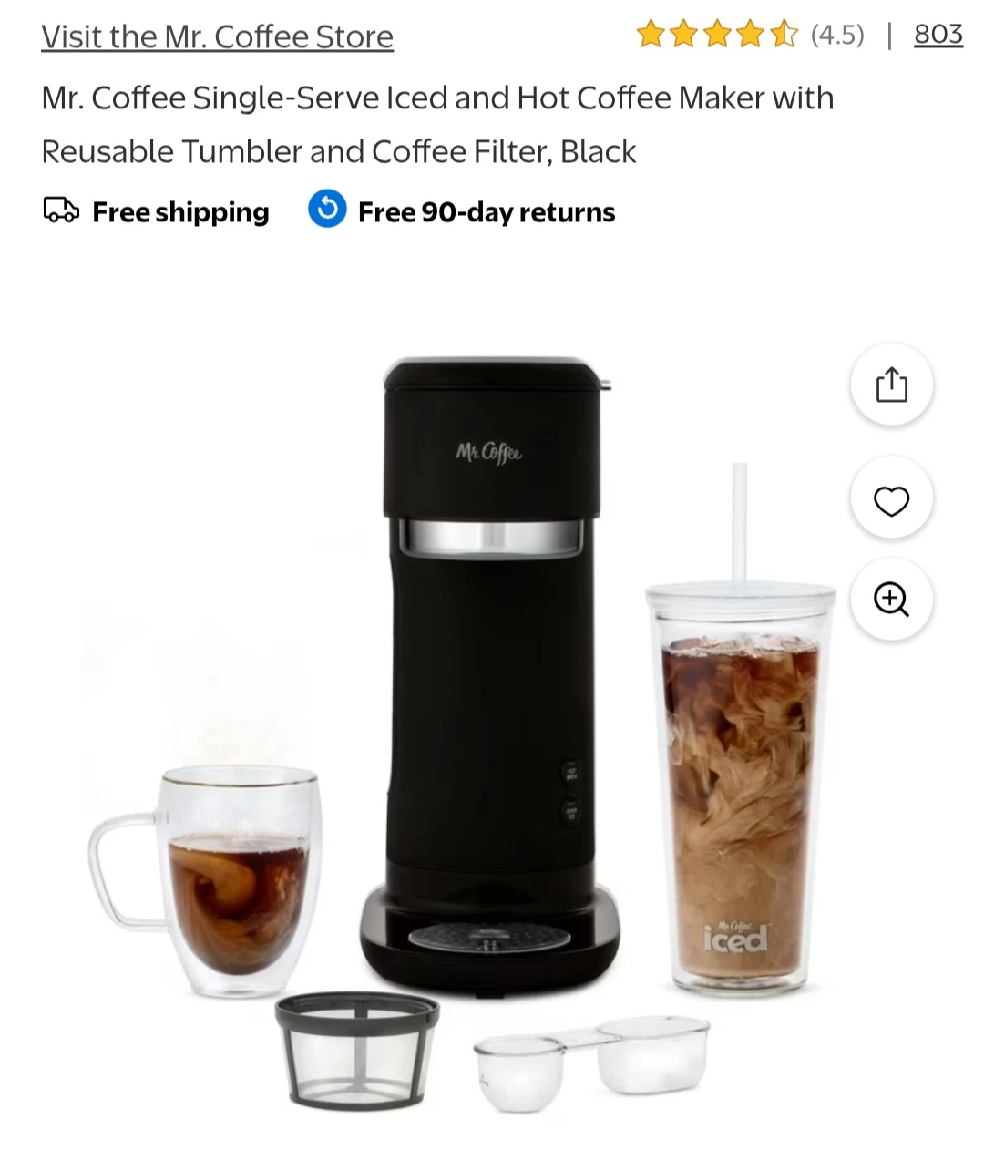 Mr. Coffee Single-Serve Iced and Hot Coffee Maker