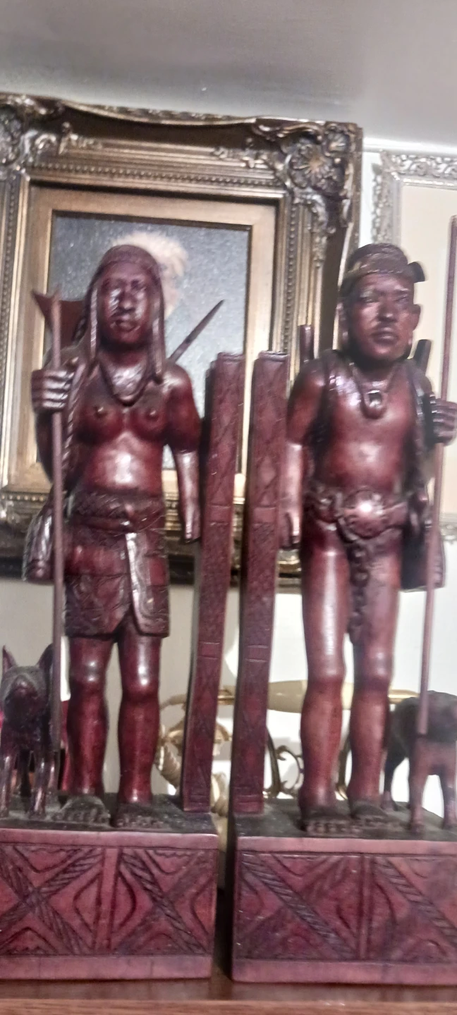 2× Ifugao Igorat Tribal Warrior Carved Wood Statues - photo 2