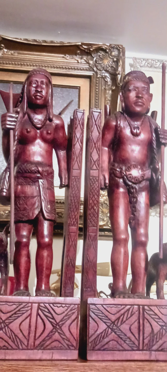 2× Ifugao Igorat Tribal Warrior Carved Wood Statues - photo 4