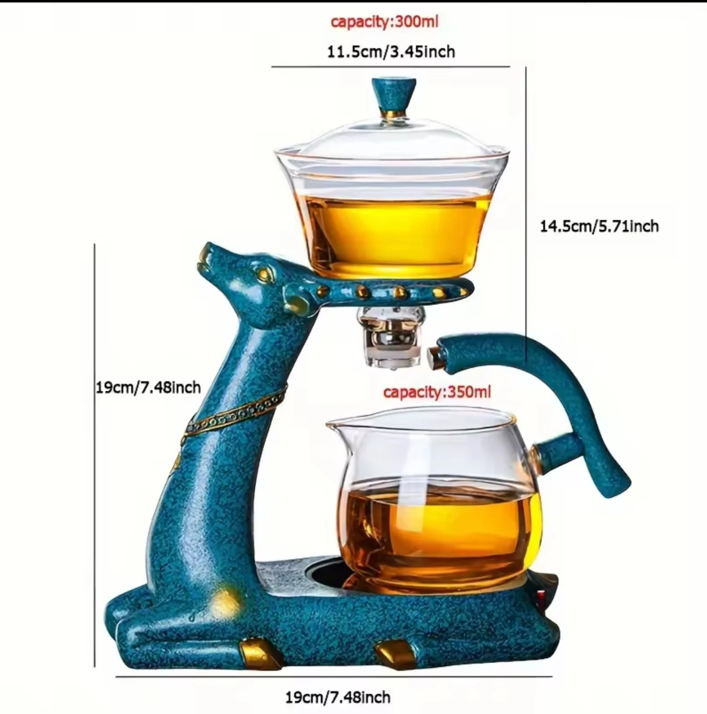Deer Tea Infuser Set with Glass Pots - photo 2