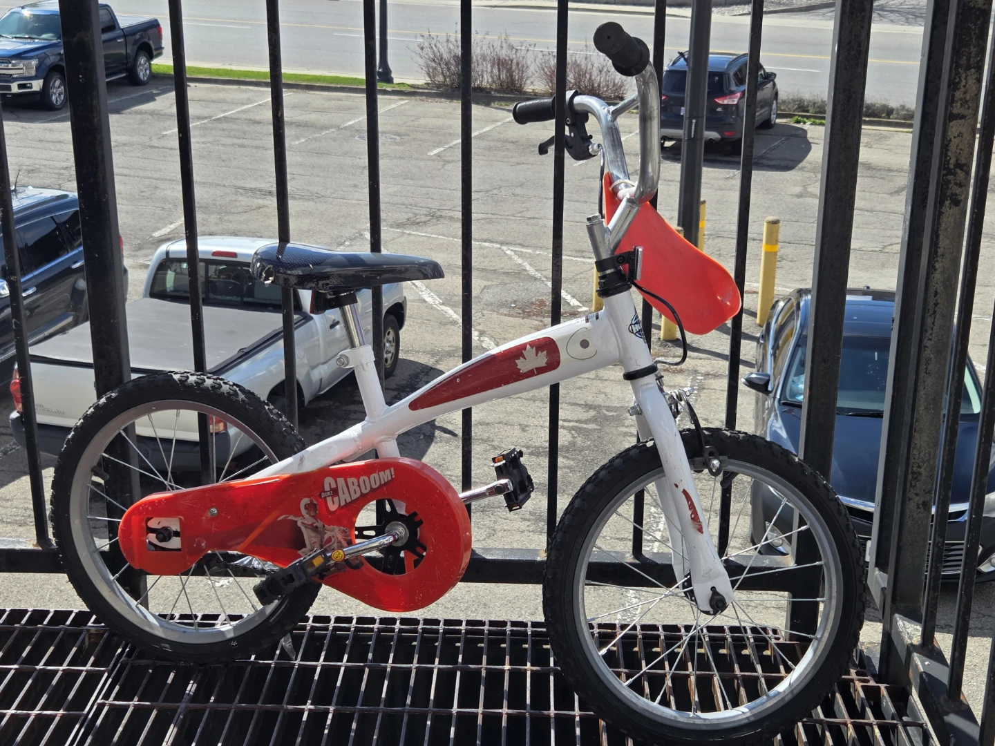 Kids' Red and White "Caboom!" Bicycle