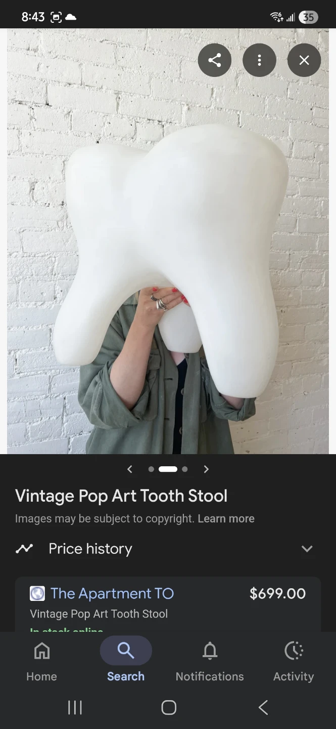 2 Vintage Pop Art Tooth Stool $150 set - photo 2