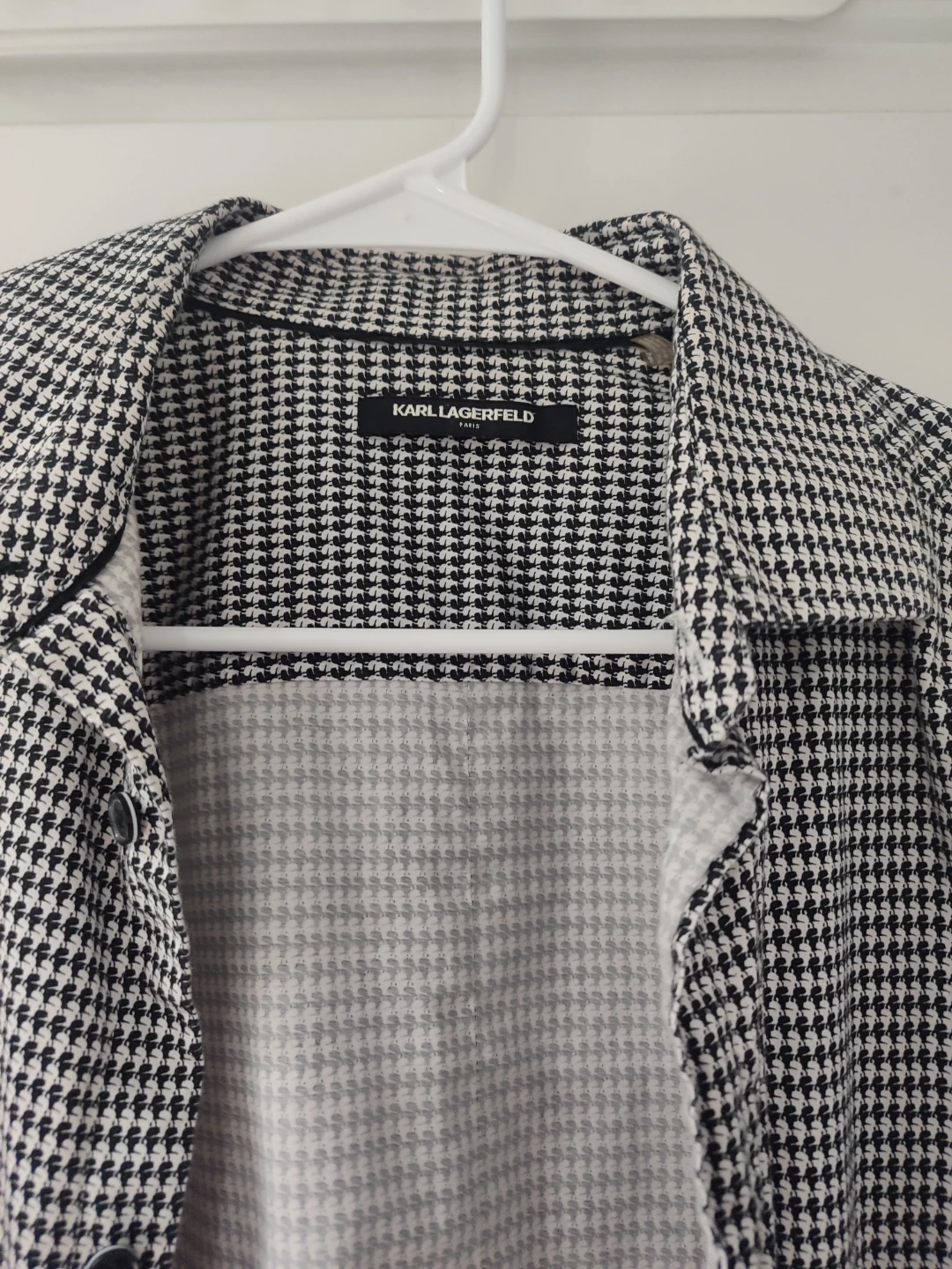 Karl Lagerfeld Houndstooth Button-Up Shirt - photo 2