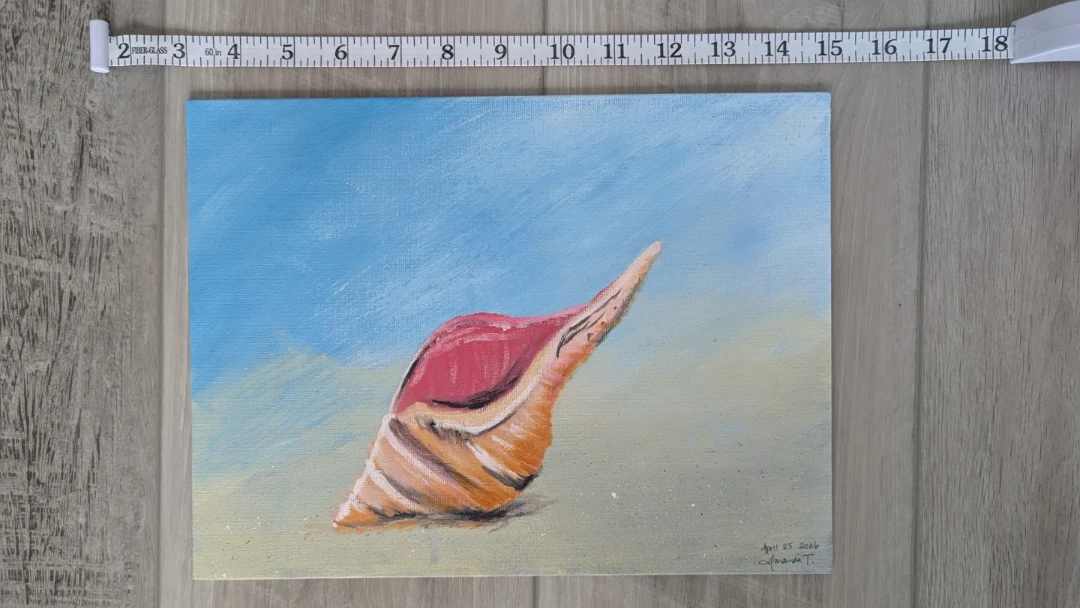 Hand-Painted Seashell on Beach Art 🌱 - photo 2