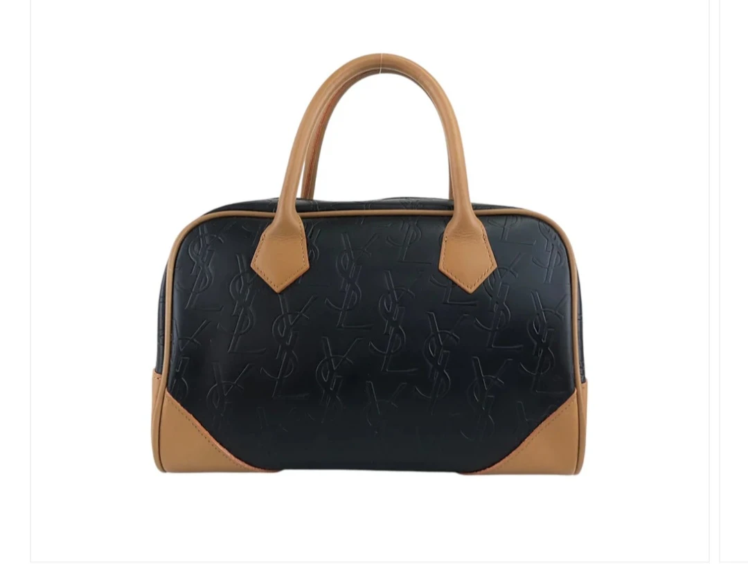 Yves Saint Laurent Black Monogram Satchel Bag