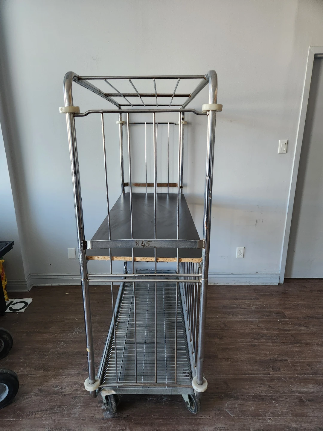Vintage Rolling Cart with Black Top Shelf - photo 3
