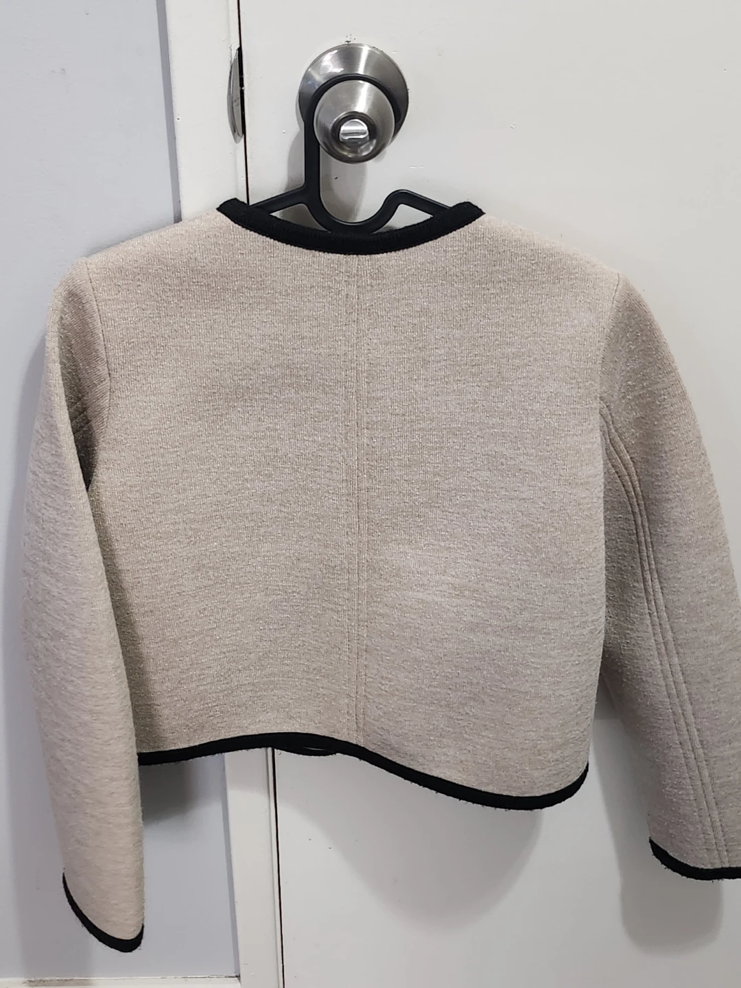 Zara Beige Textured Cropped Jacket - photo 3