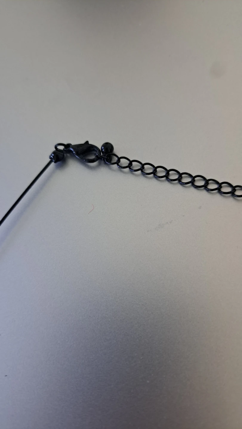 Black Flower Pendant Necklace - photo 2